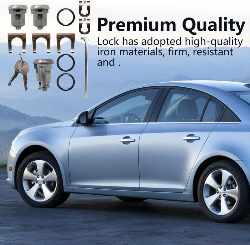 XSPANDER Doors Trunk Lock Key Cylinder w/Keys #608307#605533 Set Fit for Chevrolet Camaro Z28 Coupe 2-Door 5.0L 305Cu. In. V8 GAS OHV Naturally Aspirated 1982 1983 1984 1985 (2025 Updated) - Image 4